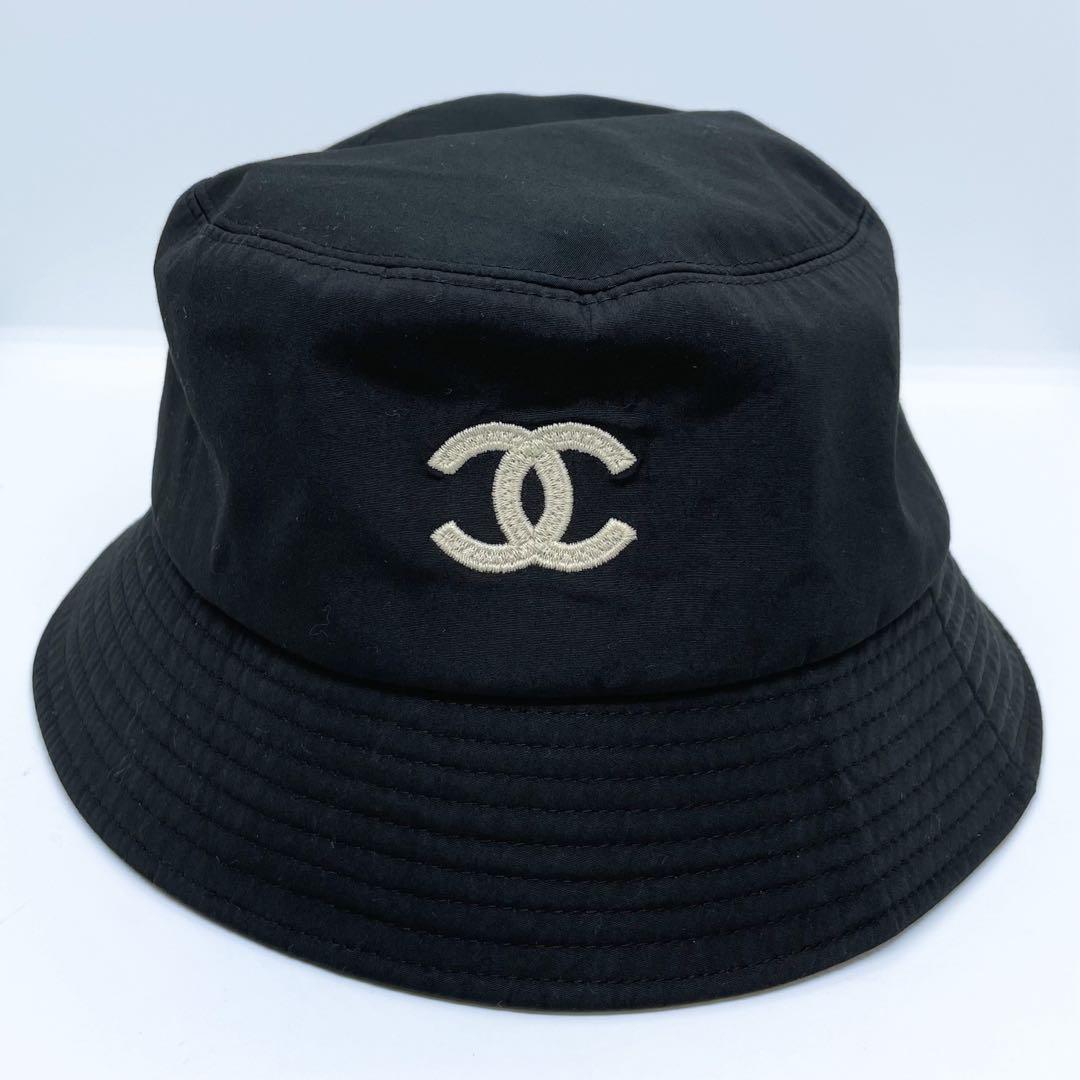 新品同様/タグ付き✨シャネル 2021モデル ココマークロゴ バケットハット 黒