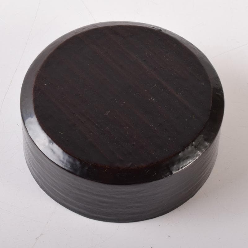 マル　茶道具　山中塗　中村宗悦作　真塗曲　雪吹棗　共布共箱　V　7456