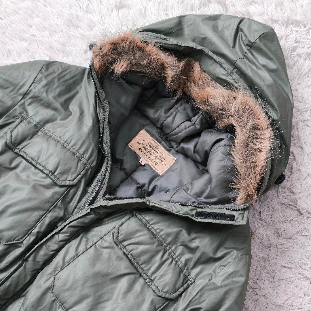 【高級◎ 極暖】アヴィレックス ダウンジャケット N-3B ファー L