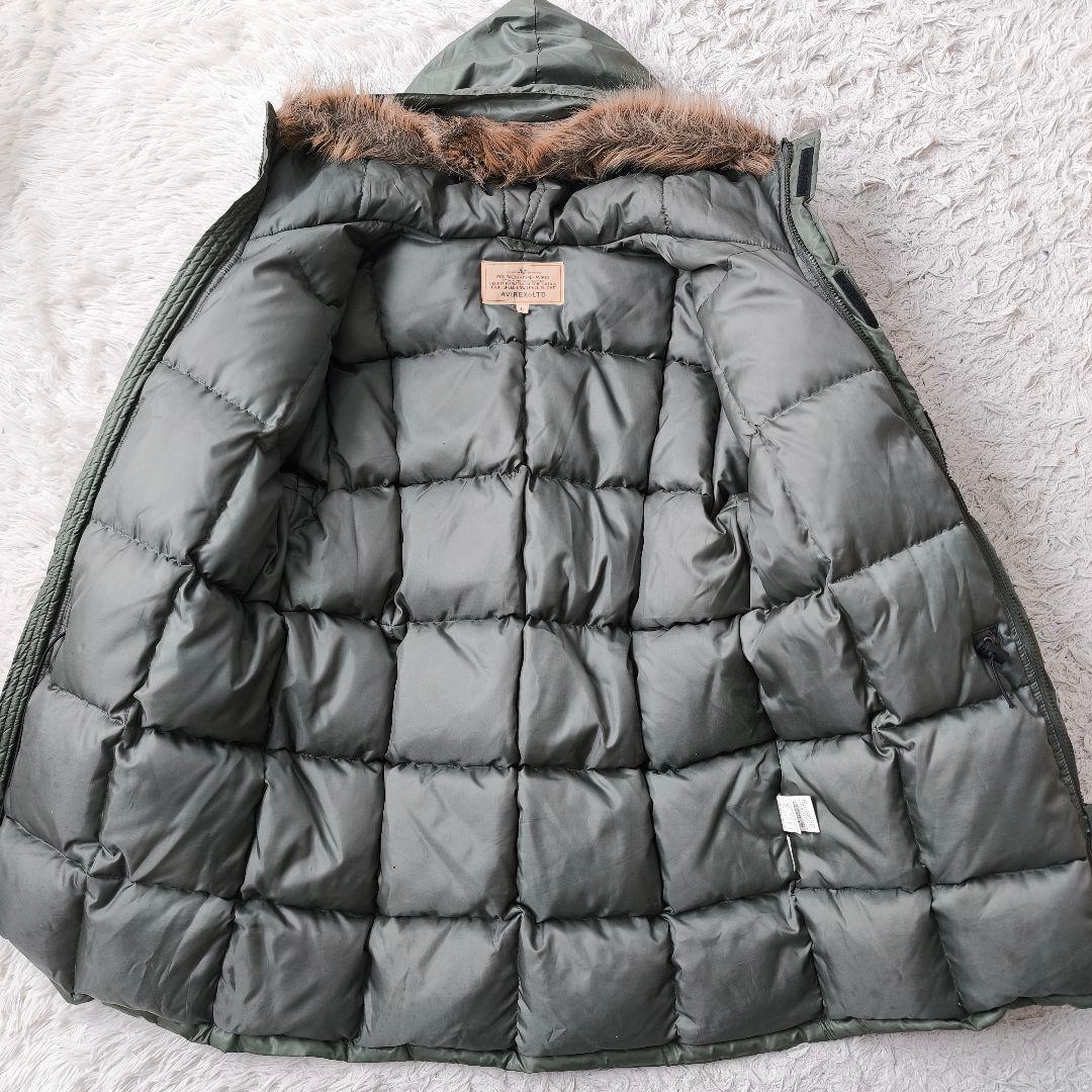 【高級◎ 極暖】アヴィレックス ダウンジャケット N-3B ファー L