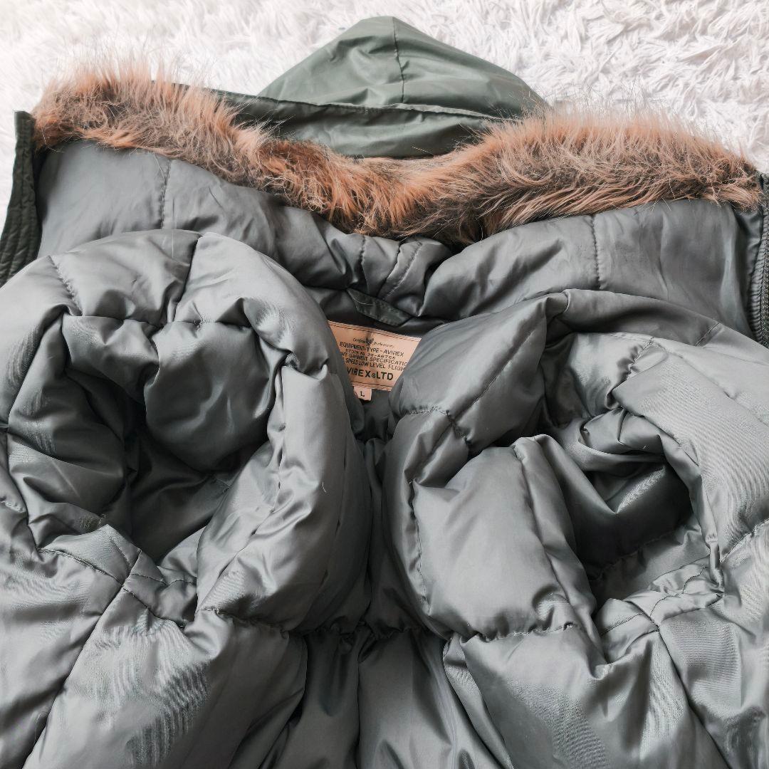 【高級◎ 極暖】アヴィレックス ダウンジャケット N-3B ファー L