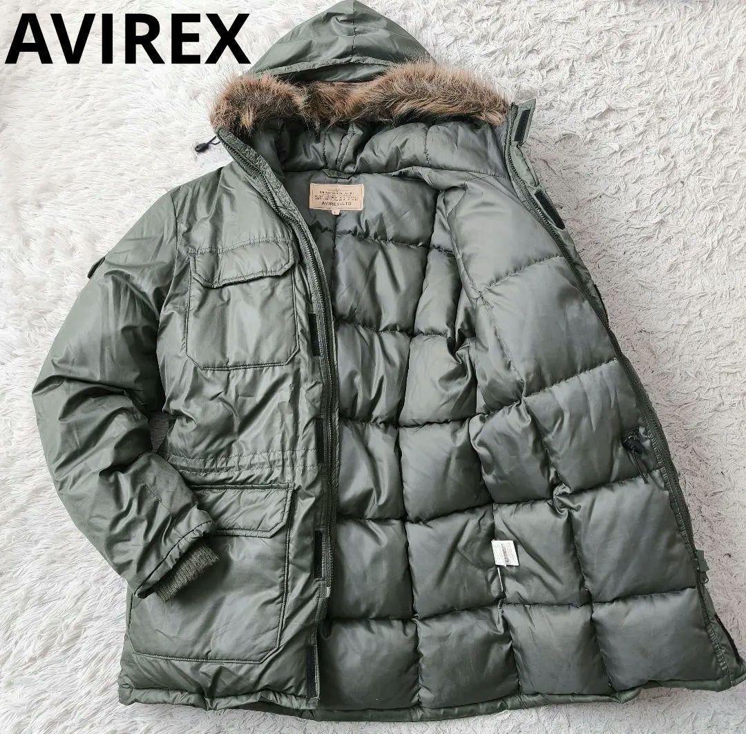 【高級◎ 極暖】アヴィレックス ダウンジャケット N-3B ファー L