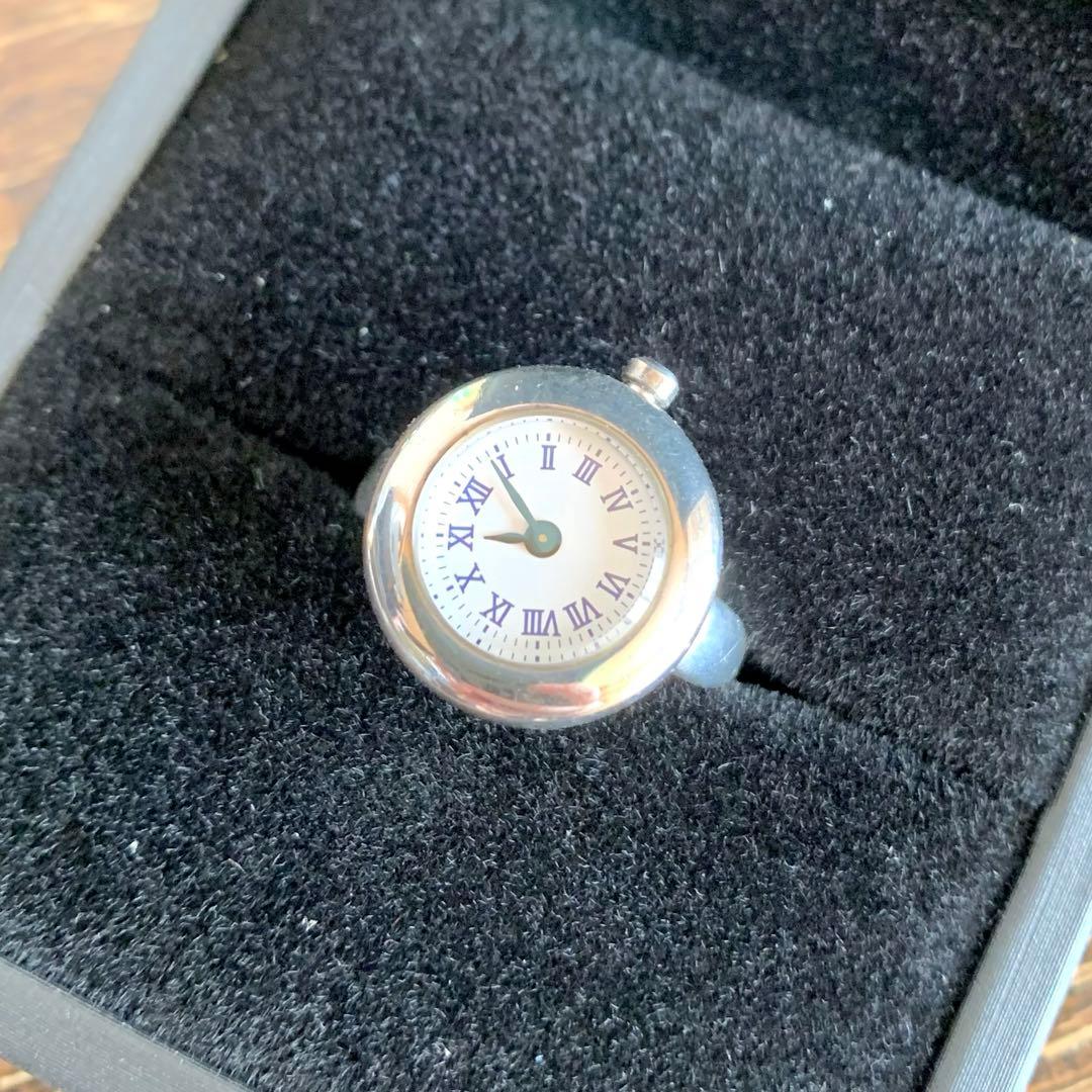 4℃・銀製リングウォッチ 指輪時計