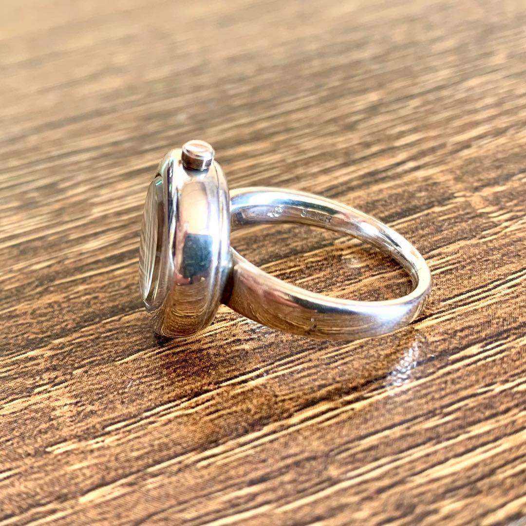 4℃・銀製リングウォッチ 指輪時計