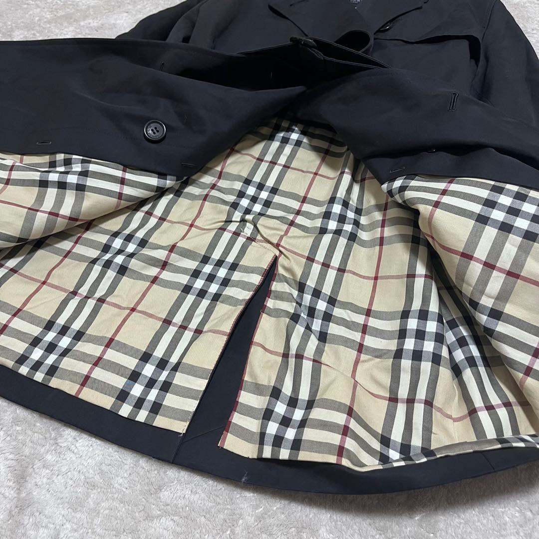 美品　バーバリーロンドン　コットン　ノバチェック　ショート　トレンチコート　44