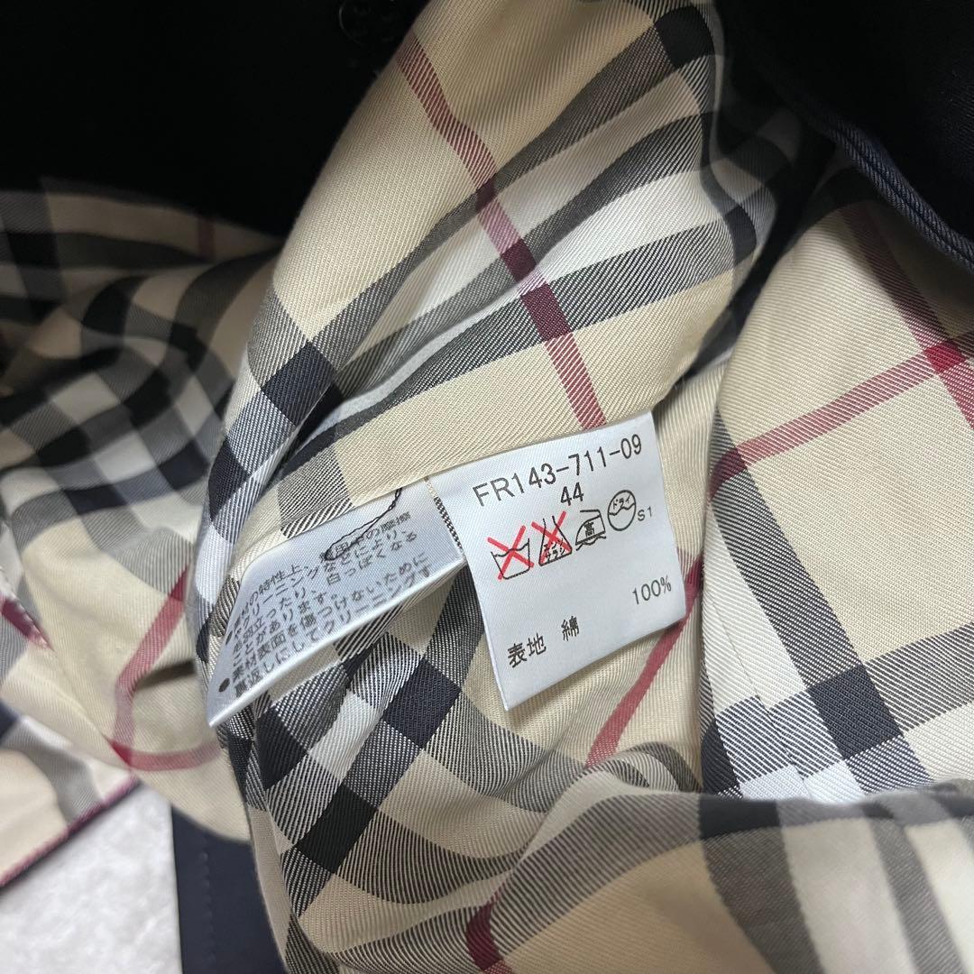 美品　バーバリーロンドン　コットン　ノバチェック　ショート　トレンチコート　44