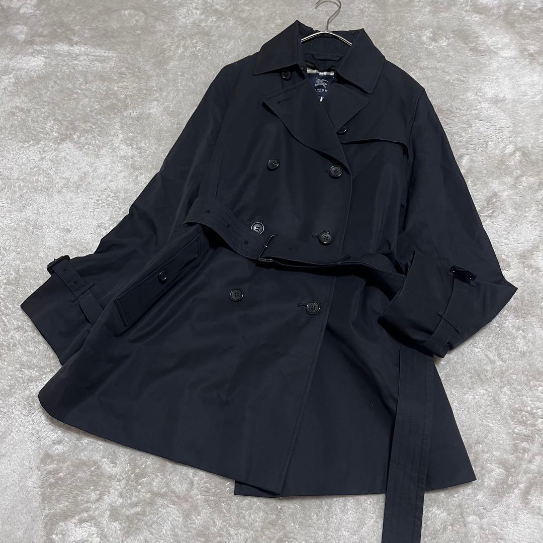 美品　バーバリーロンドン　コットン　ノバチェック　ショート　トレンチコート　44