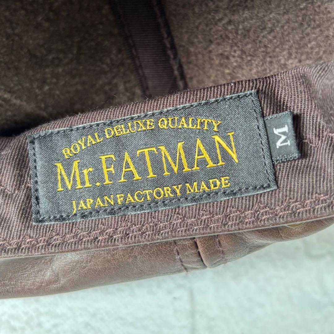 【24AW/美品】ミスターファットマン レザー 帽子 アメカジ ダークブラウン