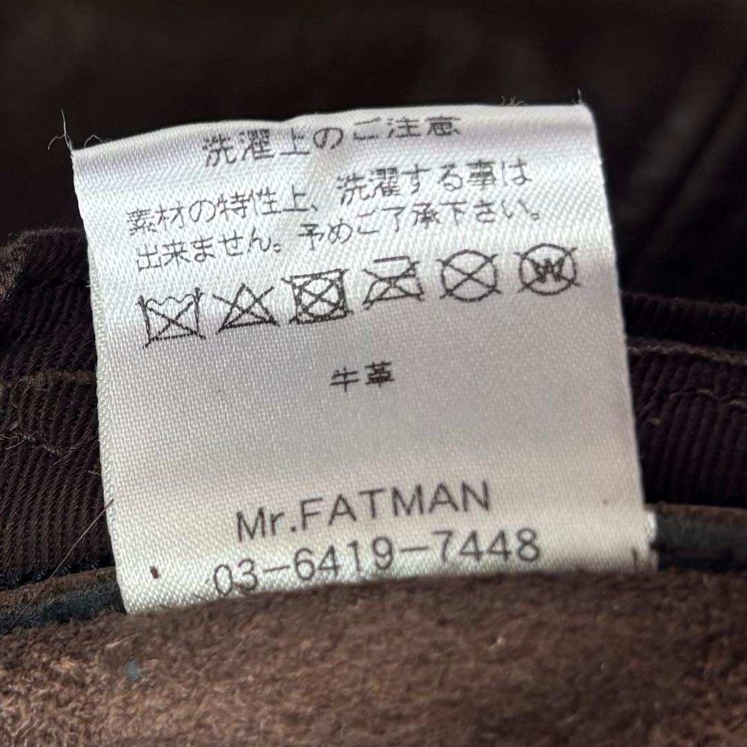 【24AW/美品】ミスターファットマン レザー 帽子 アメカジ ダークブラウン