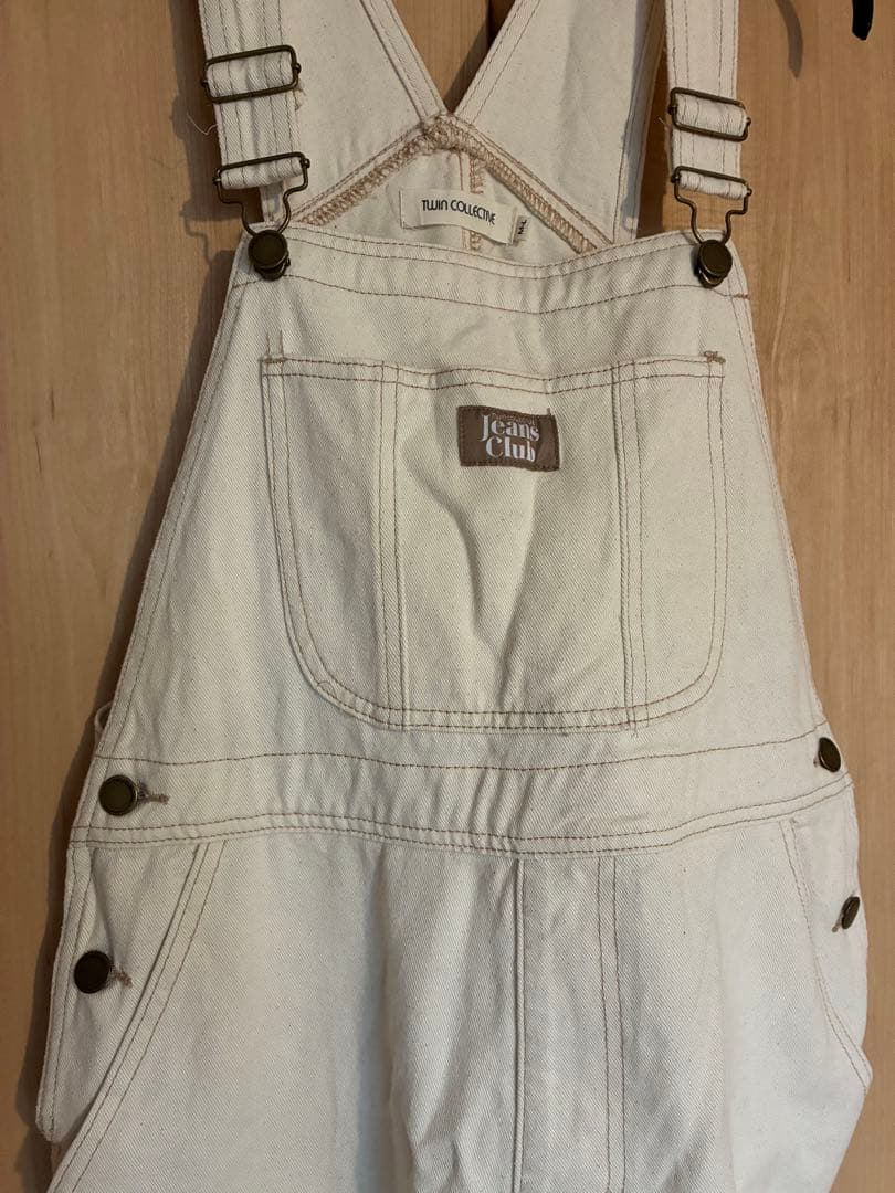 Twin collective オーバーオール　ホワイト　sorm86 M-L