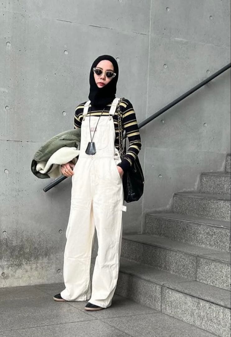 Twin collective オーバーオール　ホワイト　sorm86 M-L