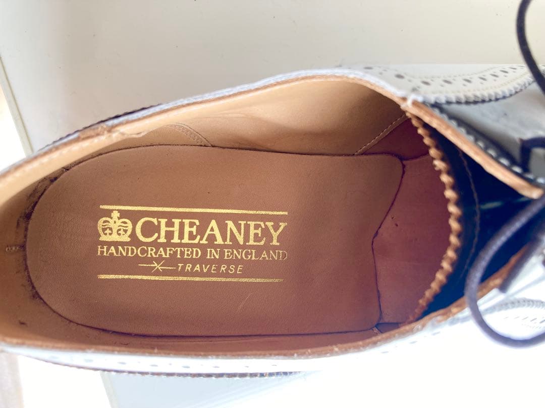 新品チーニー　ホワイト、ブラウンコンビ　26