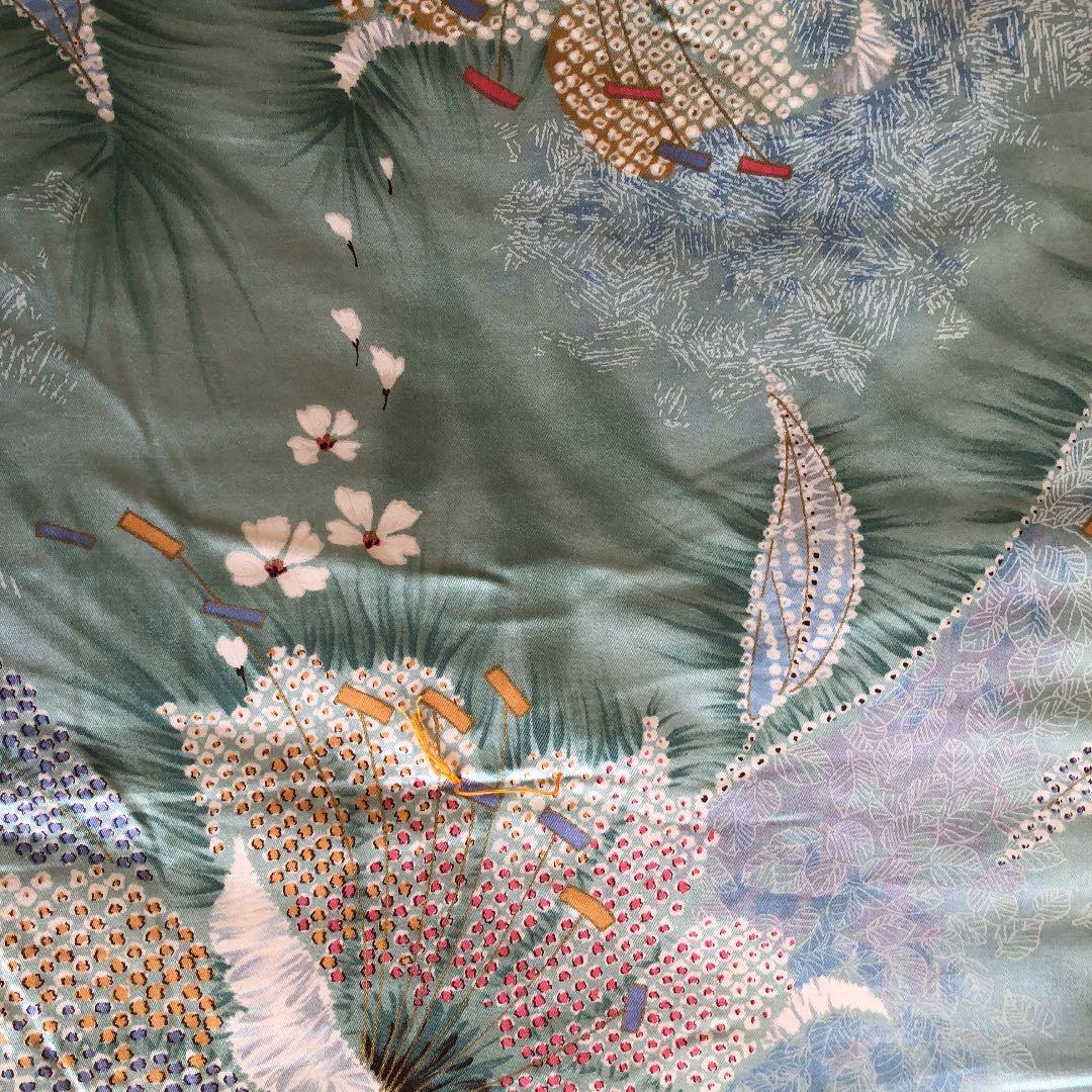 昔ながらの和綿布団(ブルー花柄)