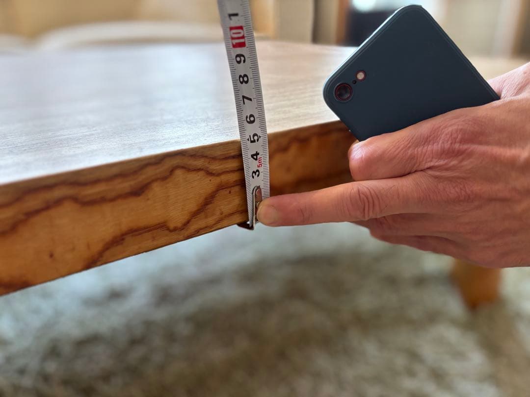 一枚板 栓の木 木製長方形センターテーブル