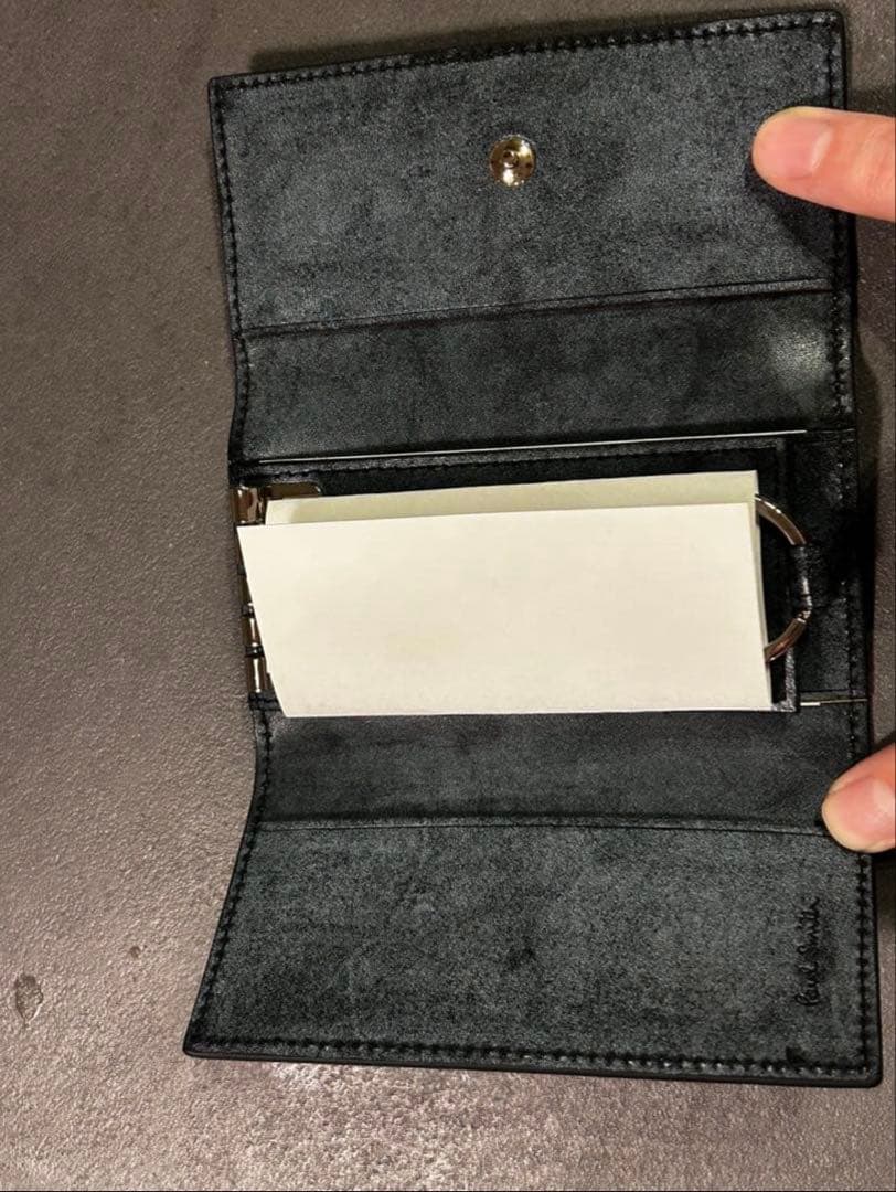 【新品・未使用】Paul Smith ワックスレザー キーケース ブラック