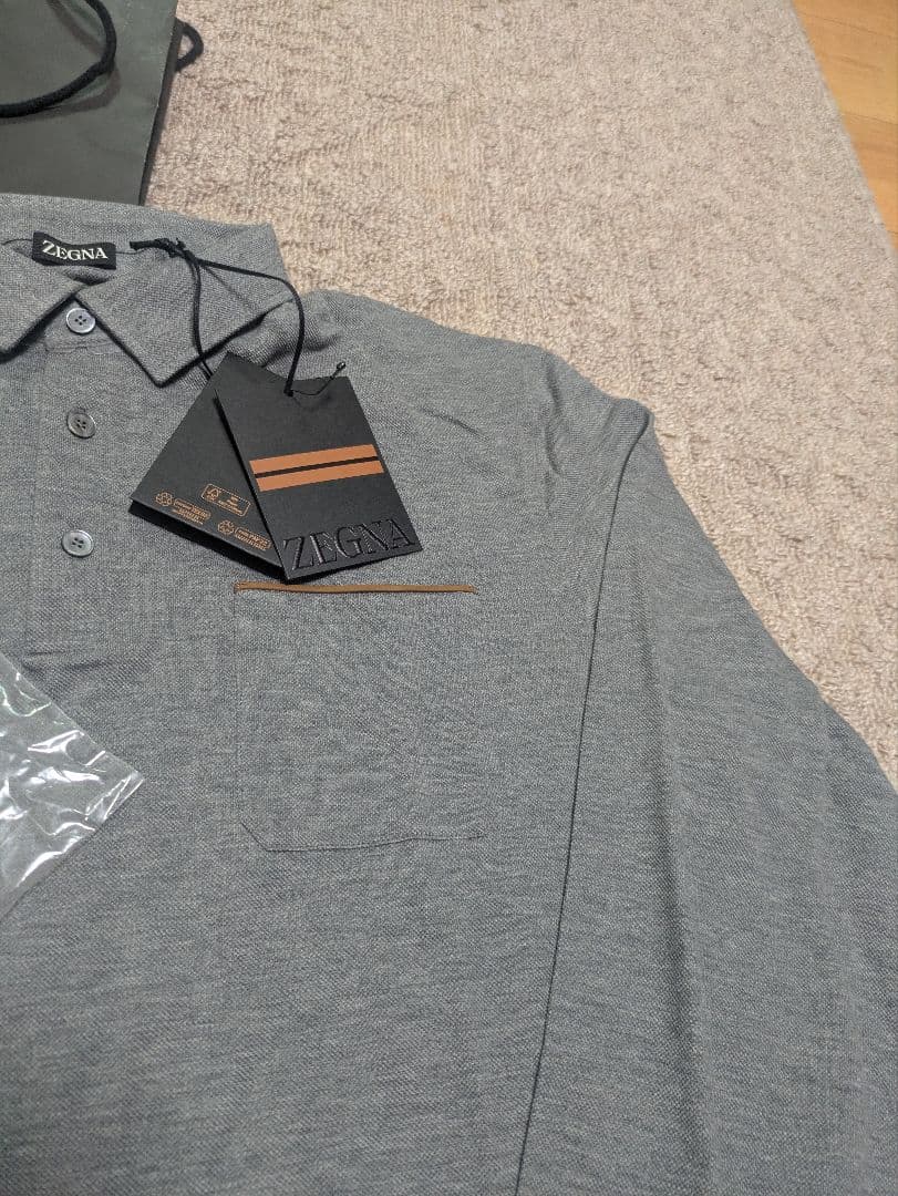 【新品未使用】Ermenegildo Zegna ポロシャツ 長袖　サイズ52R