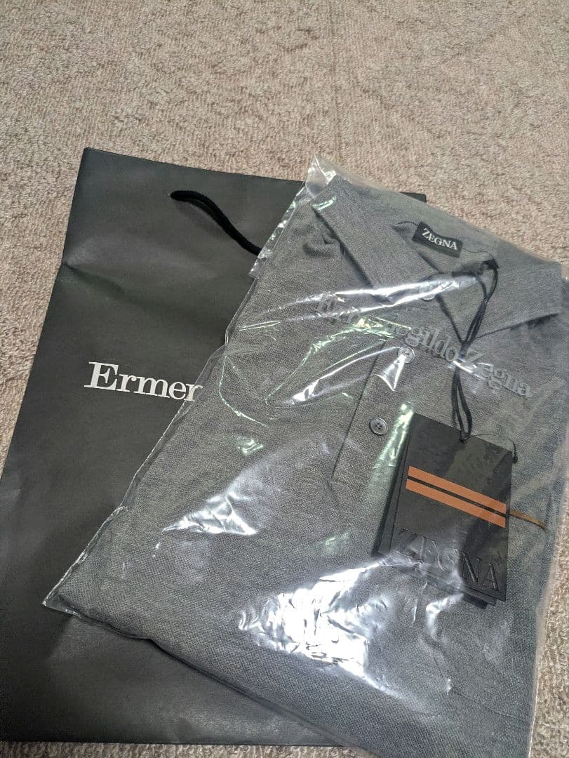 【新品未使用】Ermenegildo Zegna ポロシャツ 長袖　サイズ52R