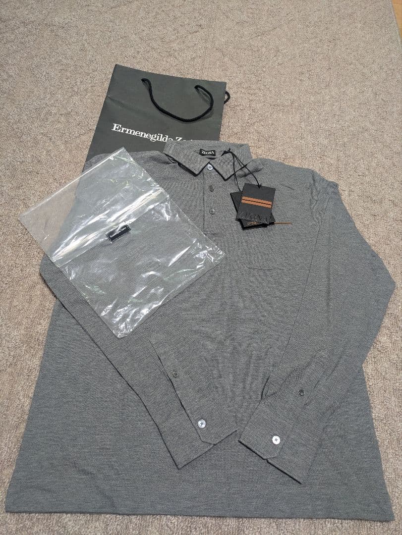 【新品未使用】Ermenegildo Zegna ポロシャツ 長袖　サイズ52R