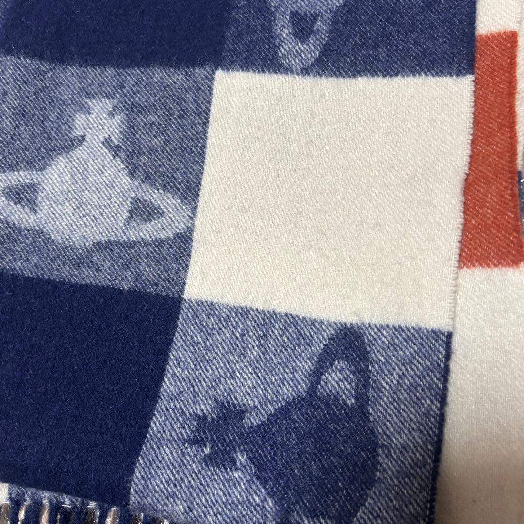 ヴィヴィアンウエストウッド　オーブ　ストール　マフラー　フリンジ　チェック　美品