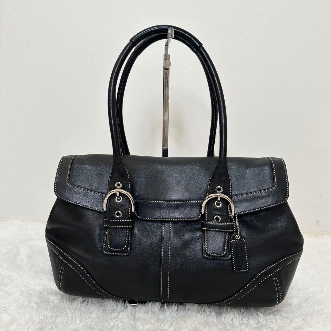 ✨希少✨COACH ソーホー ショルダーバック トート 黒 レザー y2k