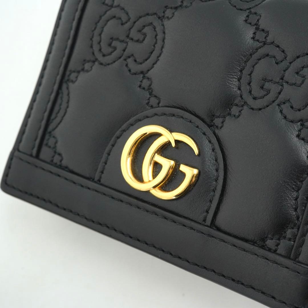 ✨新品未使用・箱付✨　GUCCI ミニ財布　マーモント　GGマトラッセ　二つ折り