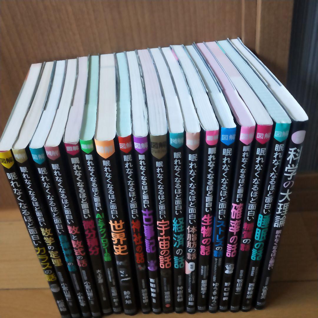 【セット】図解眠れなくなるほど面白いシリーズ　18冊　経済　体脂肪　神社　宇宙