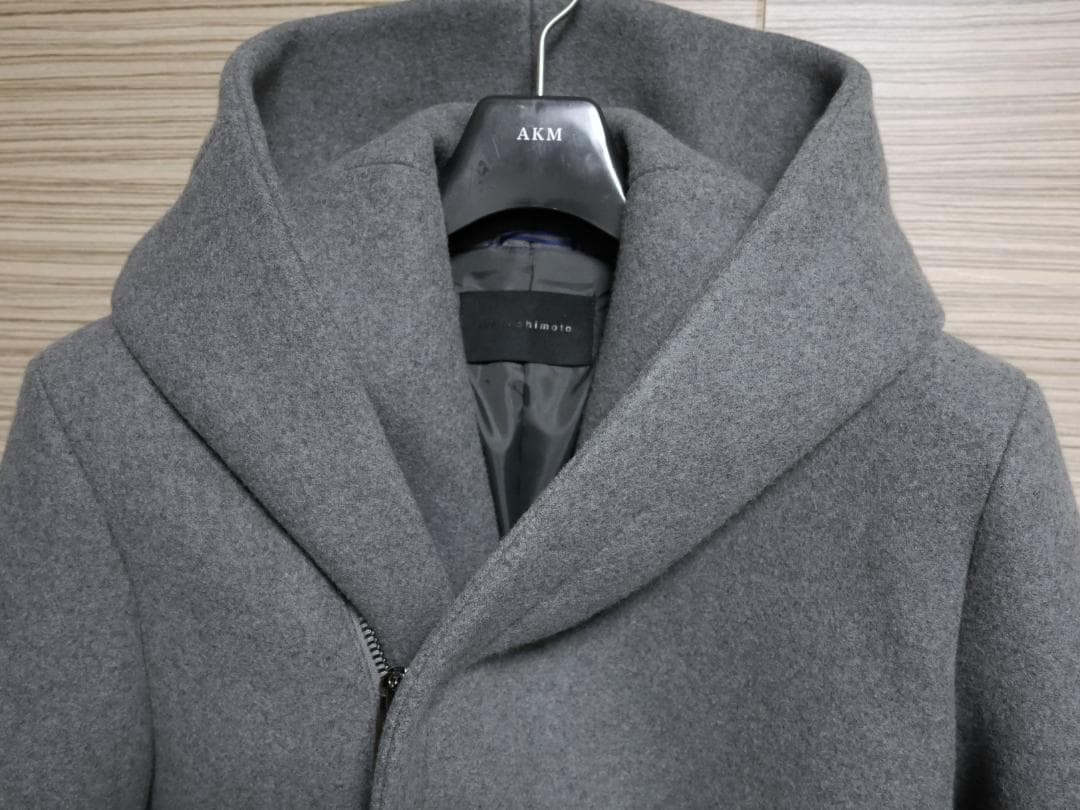 極美品☆定価14.3万円　ジュンハシモト カシミヤラップコート　サイズ３(M）