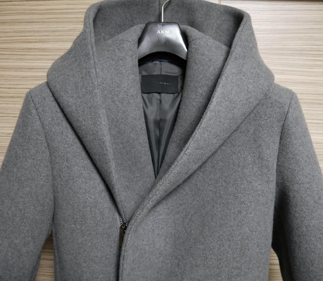 極美品☆定価14.3万円　ジュンハシモト カシミヤラップコート　サイズ３(M）