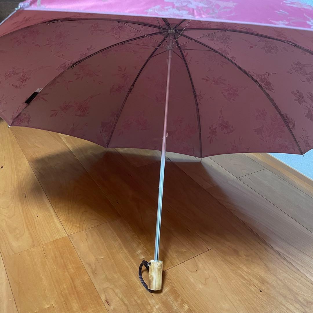 槙田商店　傘　晴雨兼用　UV 甲州織　絵おり　百合　和