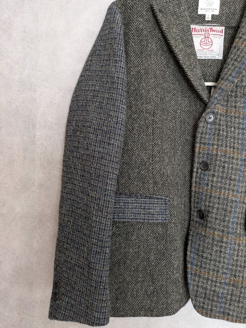 ★Harris Tweed BEAUTY&YOUTH テーラードジャケット L