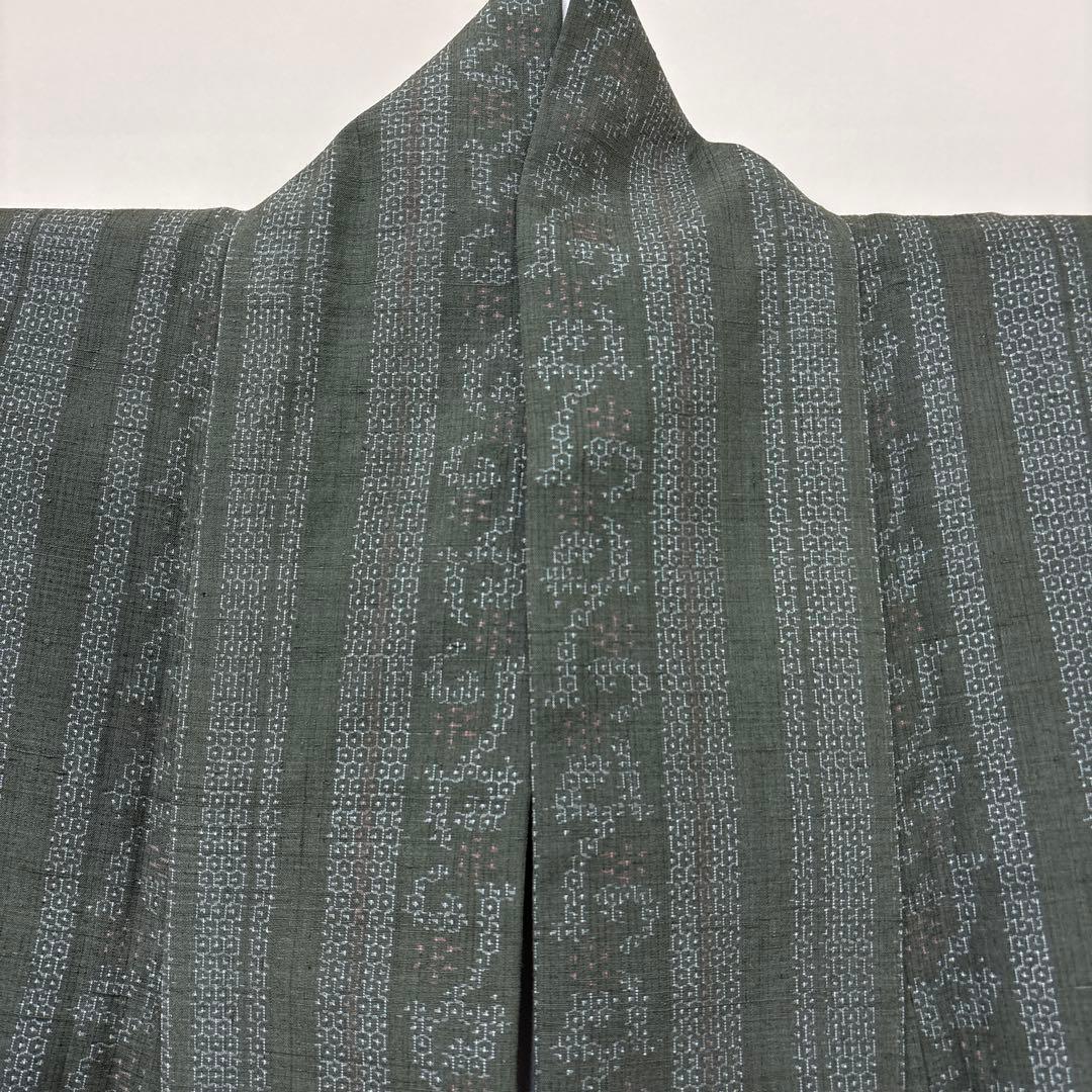 紬 袷 結城紬 奥順謹製 はたおり娘 証書付