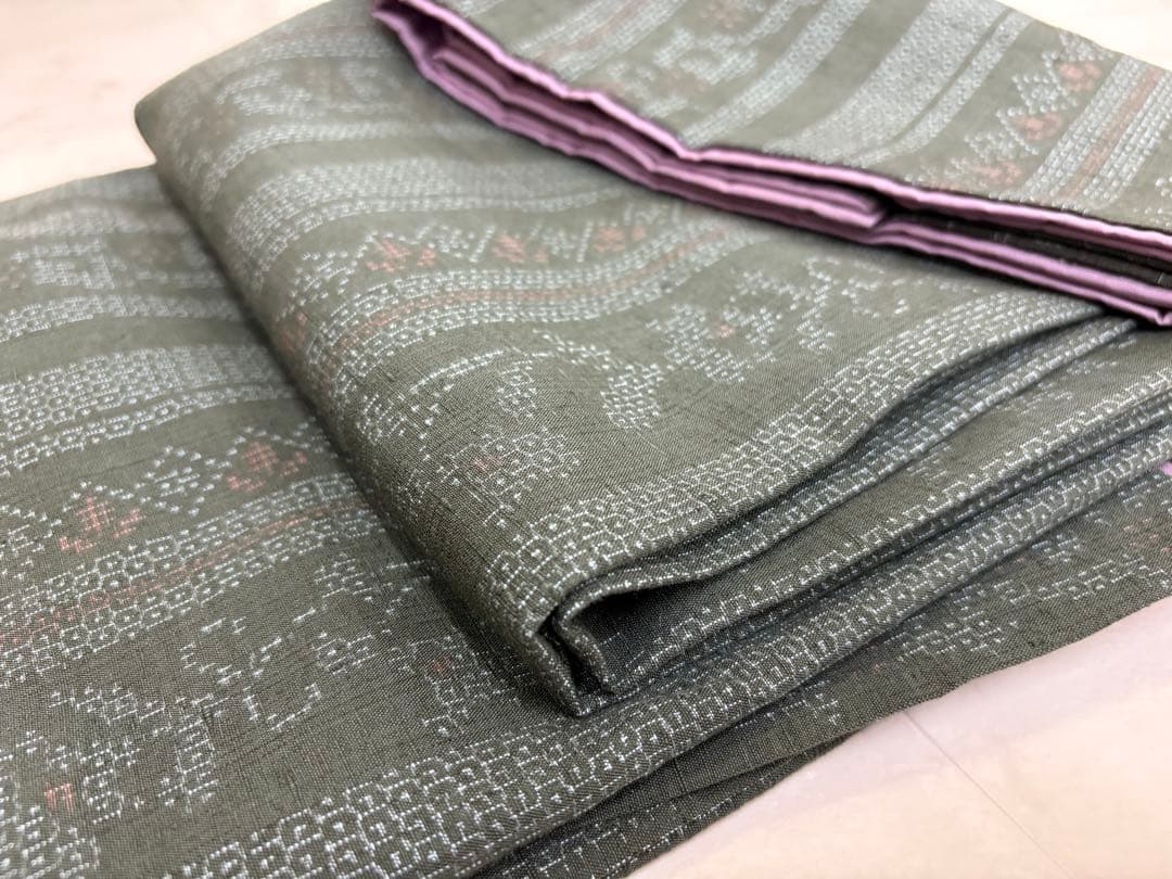 紬 袷 結城紬 奥順謹製 はたおり娘 証書付