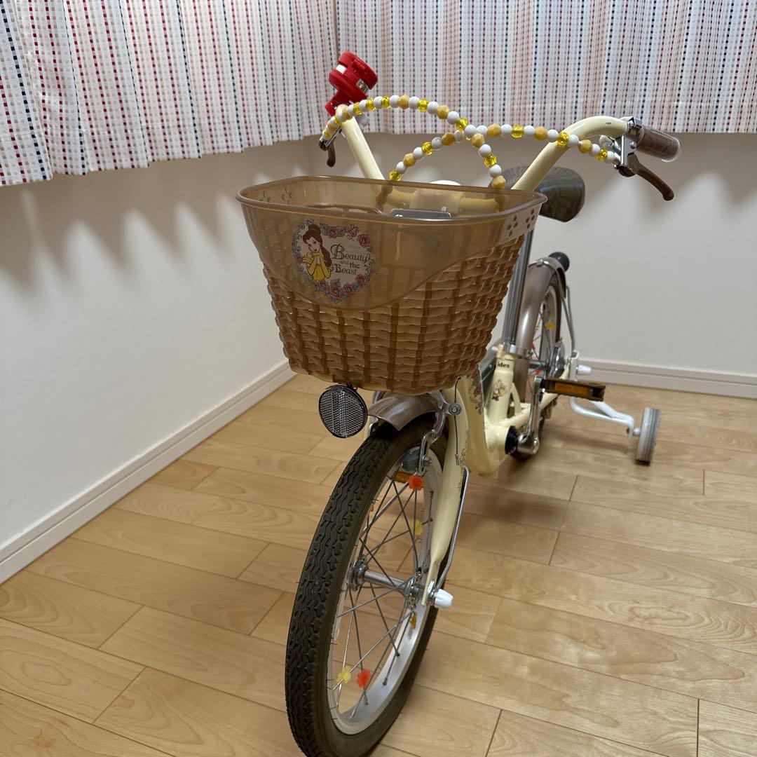 ラプンシェル　自転車　プリンセス　美女と野獣　ベル　16インチ　補助輪あり