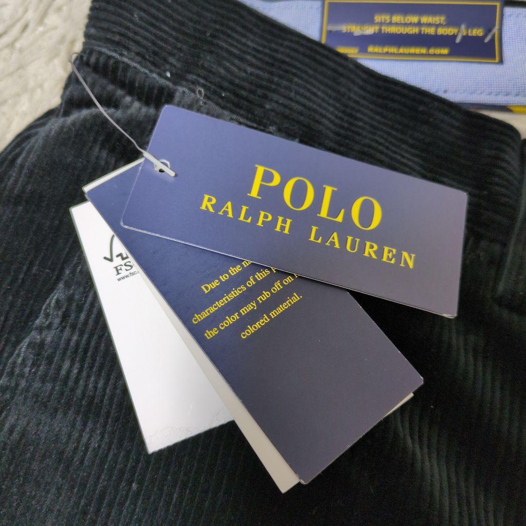 新品タグ付き✨ポロラルフローレン コーデュロイ パンツ 黒 ポニー刺繍