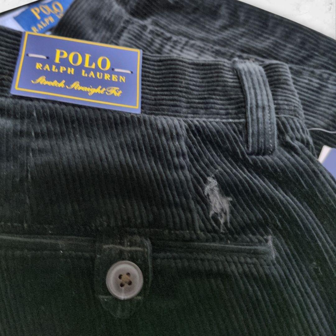 新品タグ付き✨ポロラルフローレン コーデュロイ パンツ 黒 ポニー刺繍