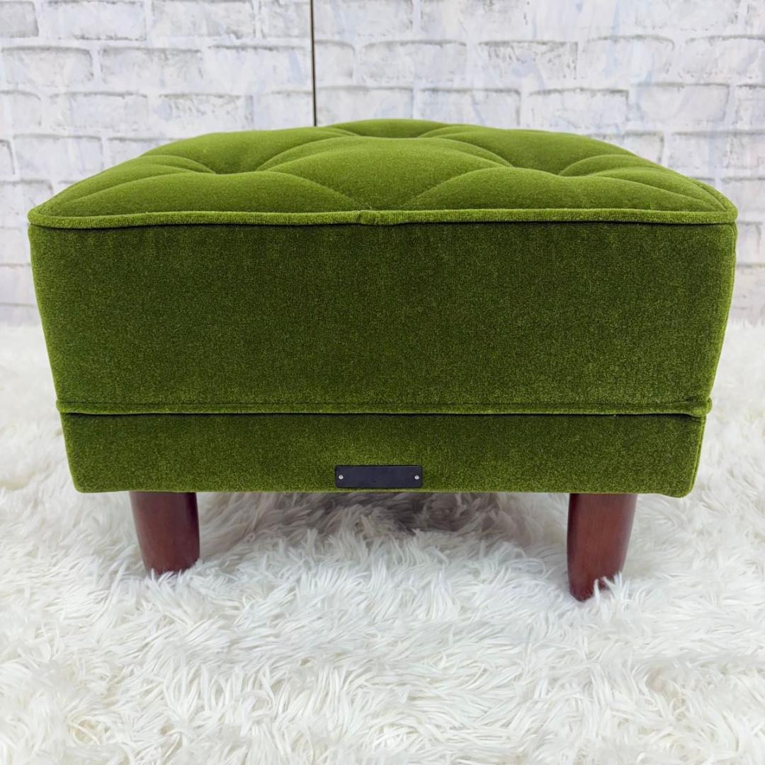 美品 カリモク60 オットマン モケットグリーン スツール 椅子 グリーン イス