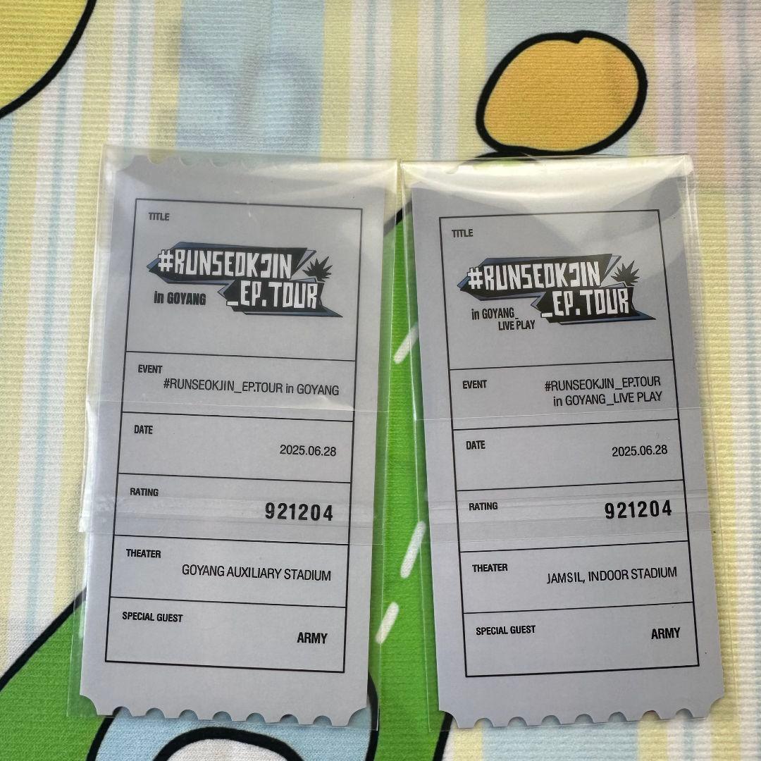 ジン6/28 RUNSEOKJIN_EP.TOUR in GOYANGトレカ2枚