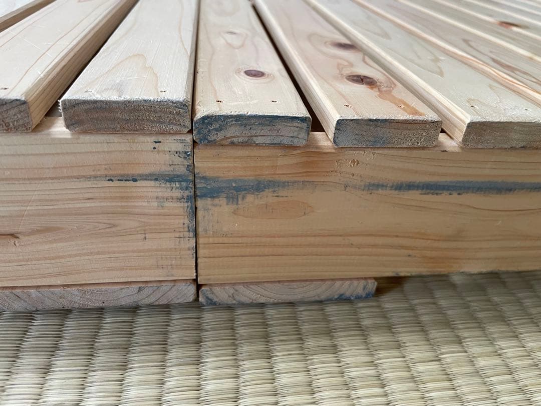 【送料込み】③国産ひのき　パレットベッド　すのこベッド　シングル