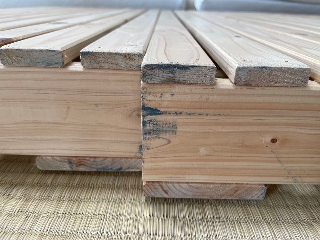 【送料込み】③国産ひのき　パレットベッド　すのこベッド　シングル