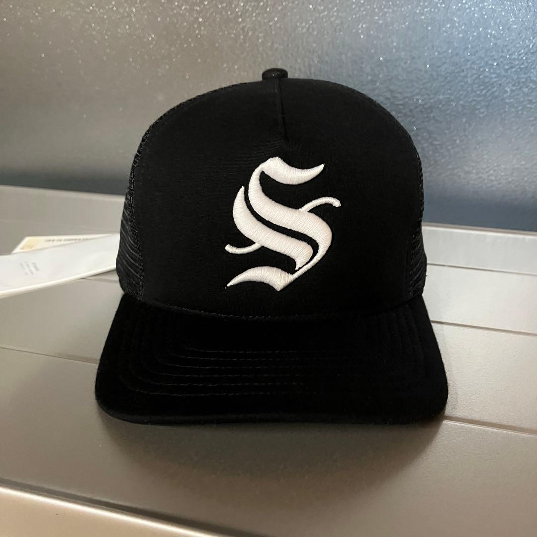 STAMPD Sロゴメッシュキャップ 黒　スタンプド