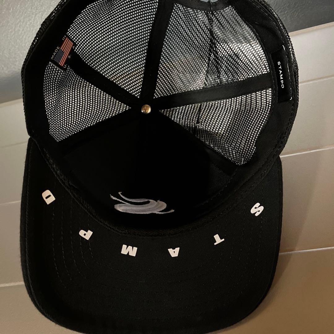 STAMPD Sロゴメッシュキャップ 黒　スタンプド
