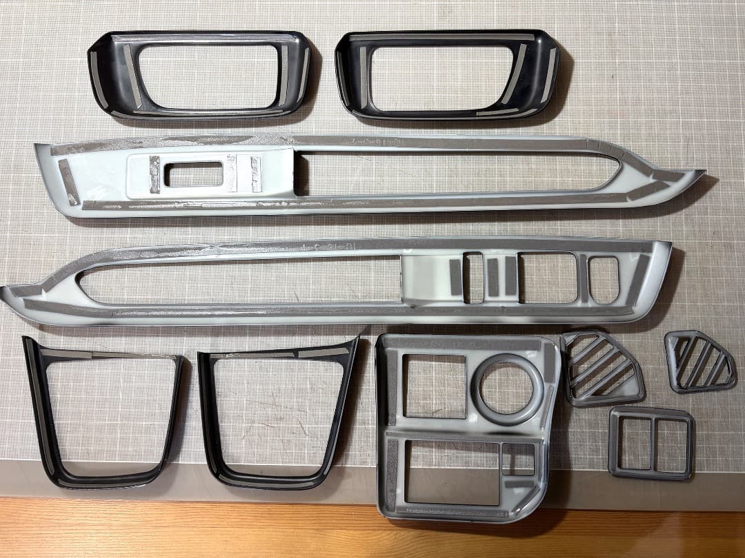 S700系アトレー・ハイゼットカーゴ インテリアパネル10ピース・ピアノブラック