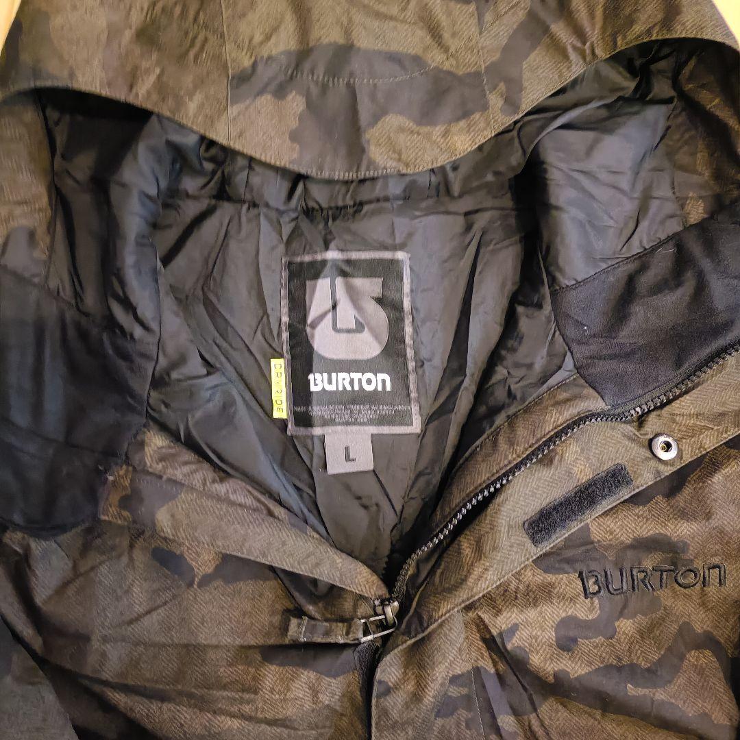 Burton 迷彩柄 スノーボードウェア Lサイズ上下セット