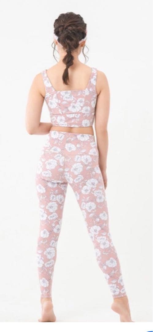 【SUKALA】 フラワープリント ヨガウエアセットアップ Mサイズ
