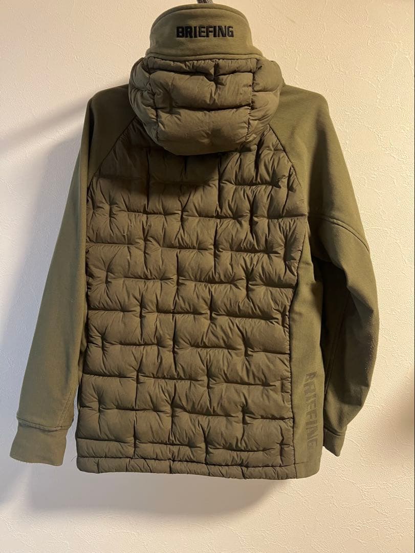 BRIEFING ダウンジャケット フード付き Sオリーブ