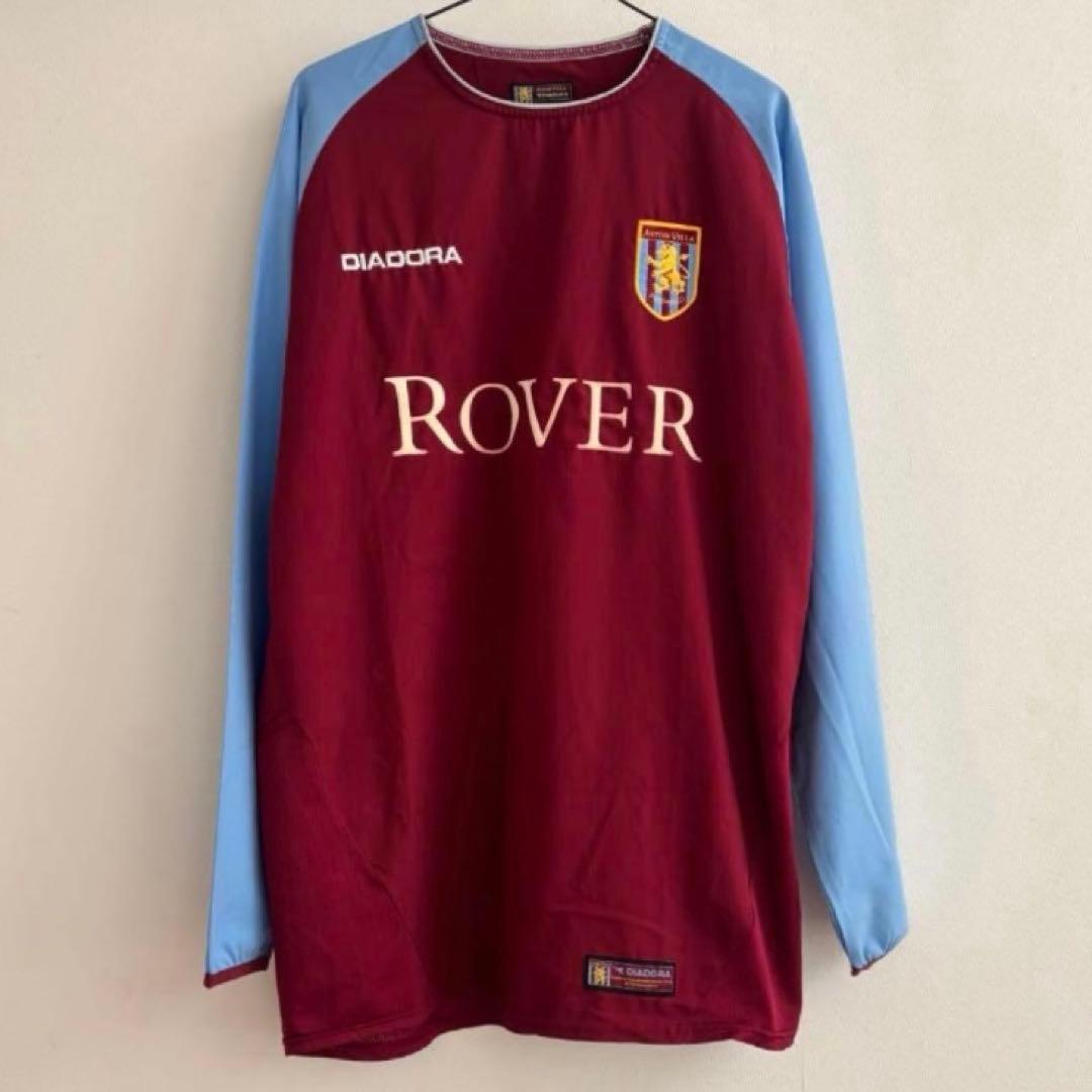 アストンヴィラ　長袖　ユニフォーム　サッカー　古着　シャツ　ジャージ　ジャケット