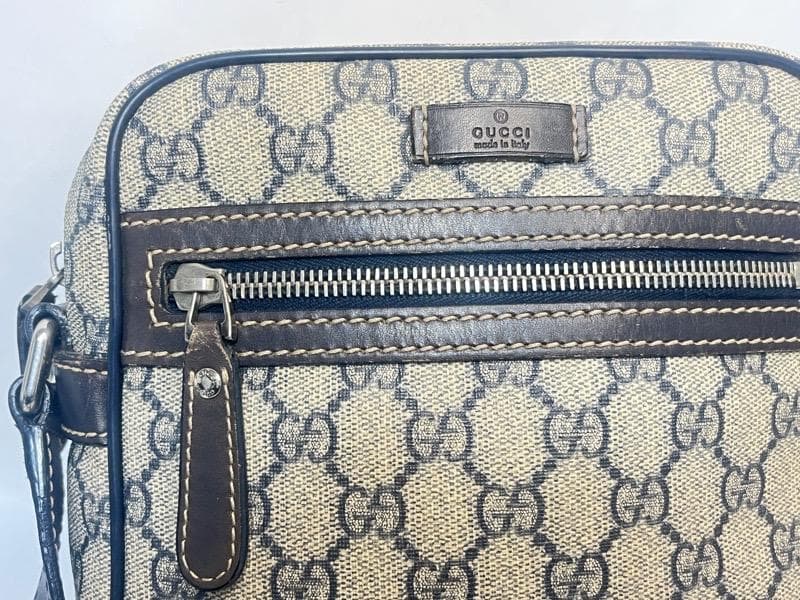 GUCCI グッチ GGスプリーム ショルダーバッグ ネイビー