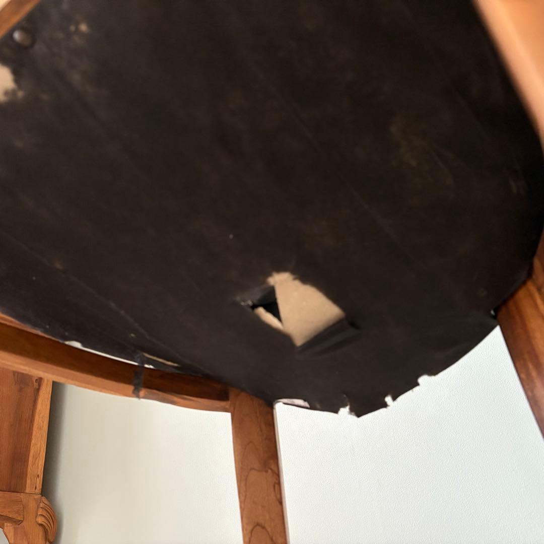 【難あり】ダイニングチェア カリッジマーケット チーク材 イタリーノアーム　1脚