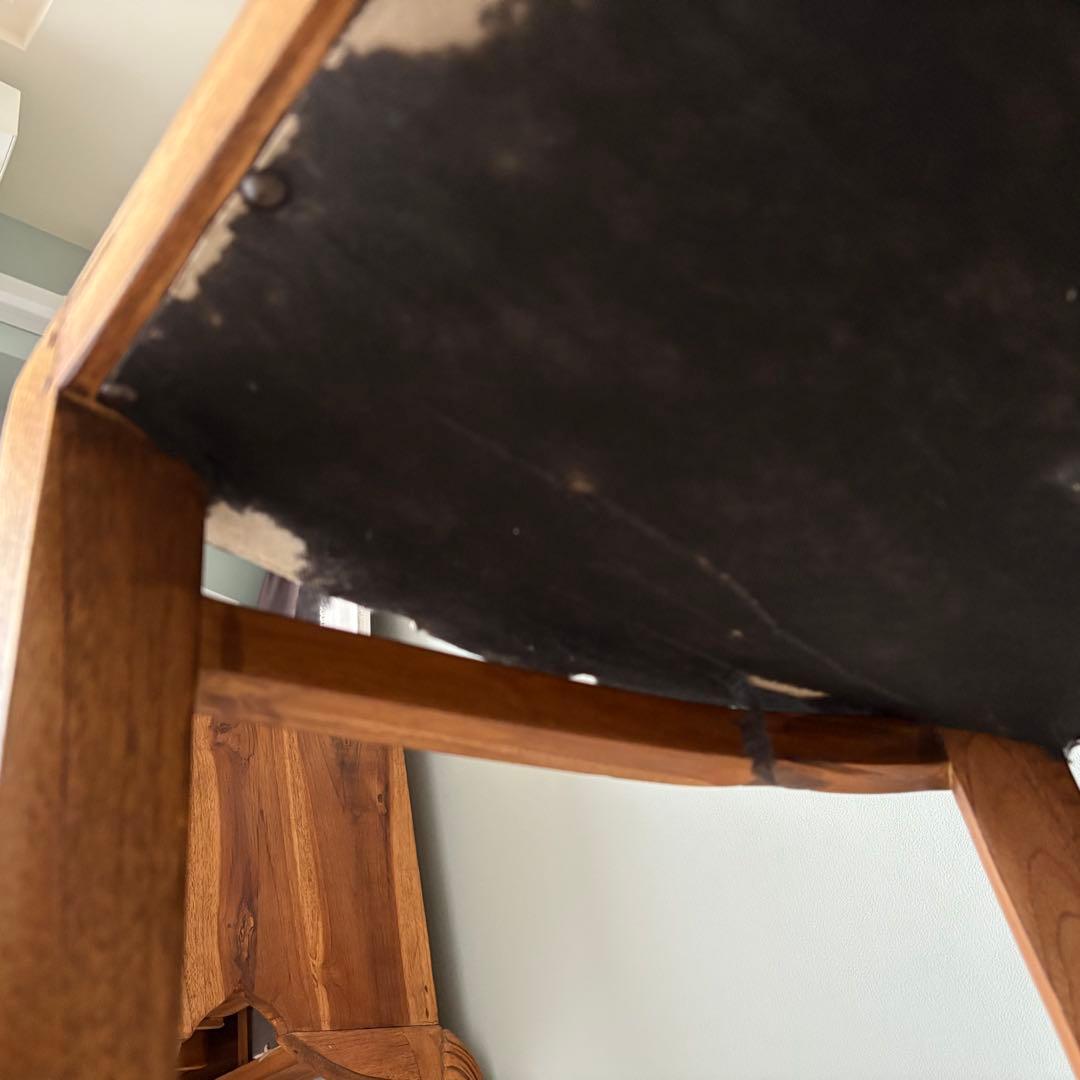 【難あり】ダイニングチェア カリッジマーケット チーク材 イタリーノアーム　1脚