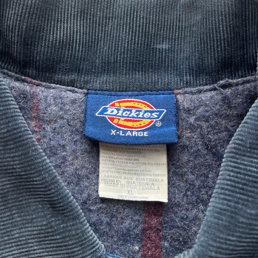 90s Dickies カバーオール デニム コーデュロイ衿 ブランケット裏地